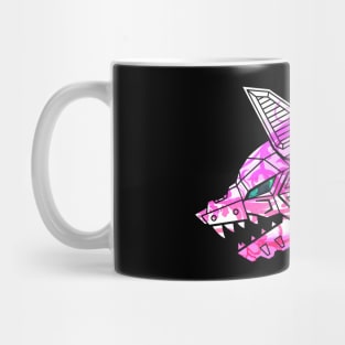 Mecha Robot Wolf | Floral Filigree Mug